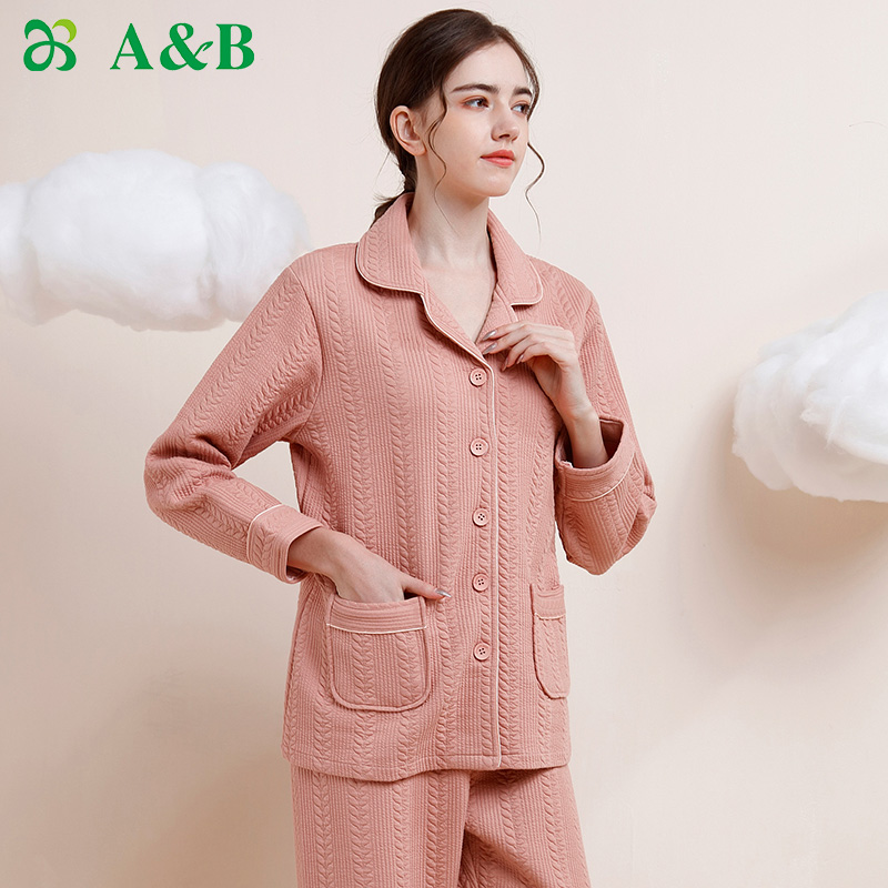 三层棉女士睡衣AB女士