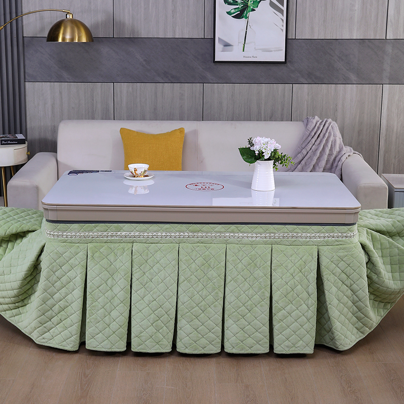 滑轨式烤火桌罩加绒加厚双面绒罩