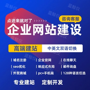 企业网站建设外贸独立站外贸网站建设多语言商城英文网站建设定制