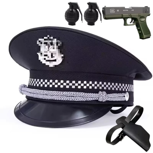 六一儿童小警察帽玩具枪道具