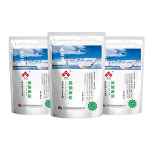 鲁盐鲁晶未加碘低钠海盐320g*3袋减钠高端家用盐无碘盐无抗结剂