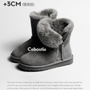 牛皮版~2025冬季新款圆头拉链羊皮毛一体加厚保暖雪地靴女中筒靴