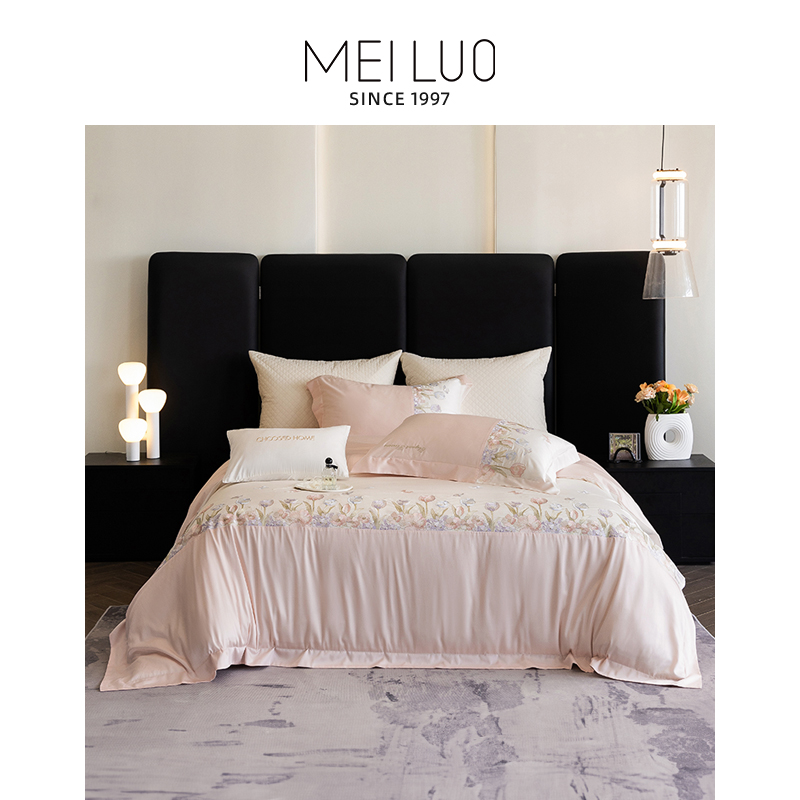 美罗家纺刺绣全棉四件套