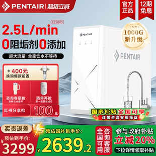 政府补贴 滨特尔净水器反渗透0阻垢剂家用1000G饮水机EZ5000