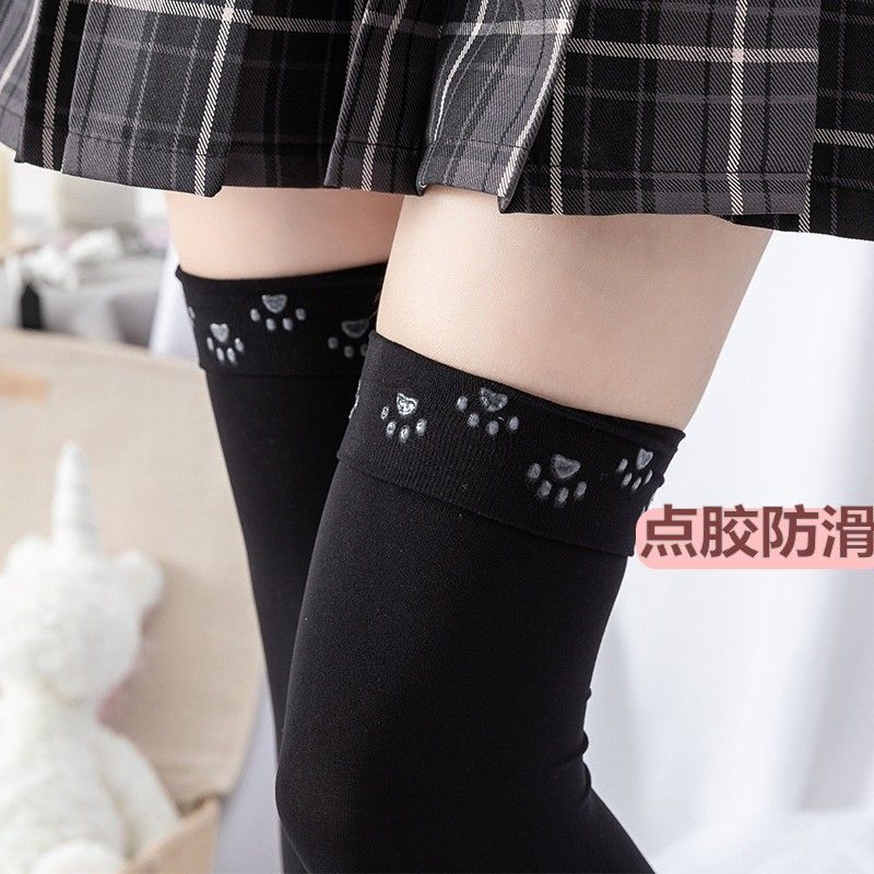 儿童长筒袜春夏季薄款高弹硅胶防滑高筒袜女童中筒袜过膝盖学生袜