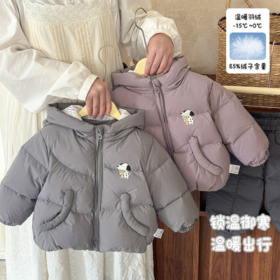 宝宝羽绒服男童加厚外套冬装2025新款婴幼儿连帽上衣保暖冬装 a类