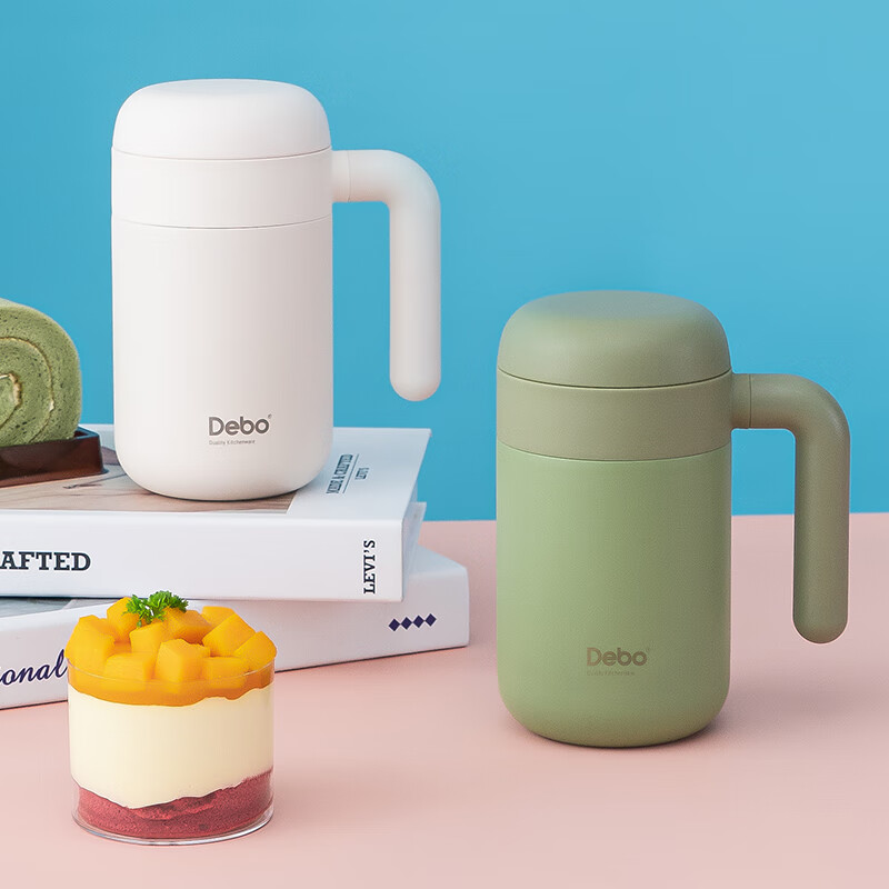 Debo铂基米希办公保温杯316不锈钢男款女大容量杯套茶漏网杯盖