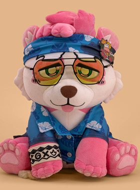粉熊猫玩偶兽人Furry周边