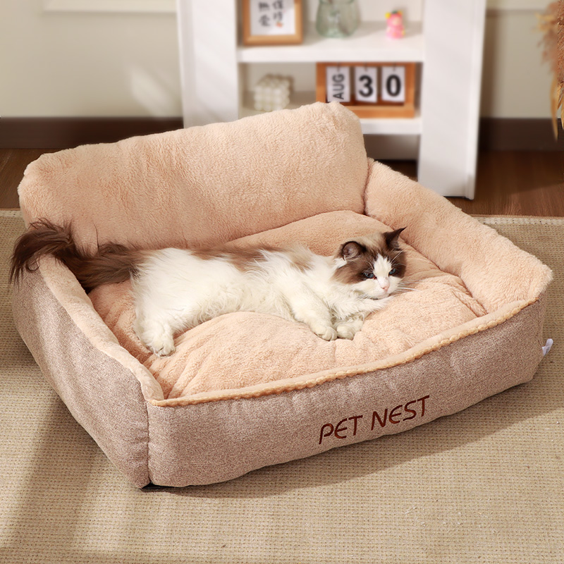 狗窝冬天保暖狗床懒人沙发睡觉的垫子小型犬泰迪猫窝四季通用宠物
