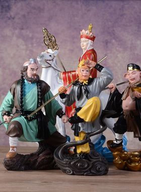 创意人物树脂西游记摆件唐僧孙悟空猪八戒沙僧倒流香炉家居装饰品