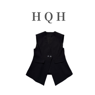 3082 叠穿薄款 韩系高级感轻奢春季 气质无袖 马甲 V领通勤时尚