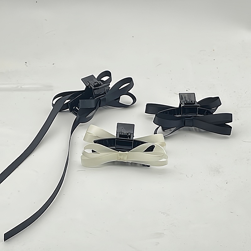 芭蕾风美式丝带结飘带发夹绑带双马尾抓夹百搭发饰头饰