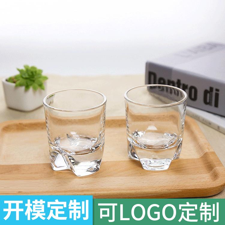 透明玻璃厚底烈酒杯二两白酒杯洋酒杯酒吧威士忌酒杯啤酒玻璃杯