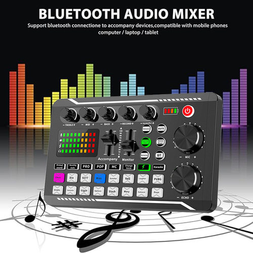 声卡混音器爆款F998声卡BM800电容麦克风套装LIVESOUND