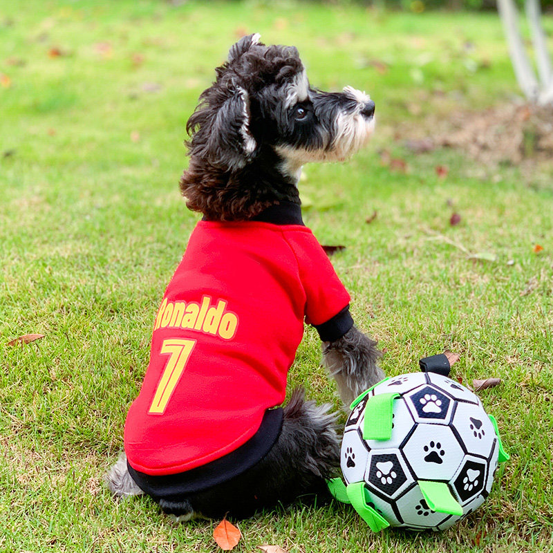 狗狗衣服世界足球杯球衣阿根廷巴西泰迪雪纳瑞小型秋冬款运动装