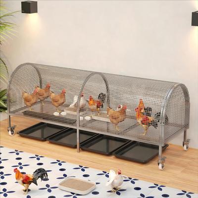 跑道鸡笼子家用室外特大号新型鸡窝防雨小鸡专用隧道养殖笼铁丝网