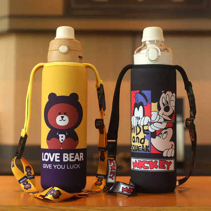 长款大容量1000ML的杯子套 乐L适用保护套手提斜挎学生扣配件杯套