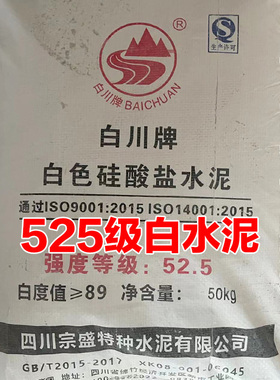 白川牌525级白水泥花盆速干防水瓷砖填缝剂地漏墙面修补白色