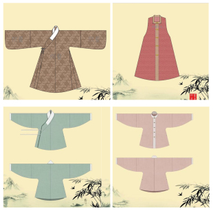 汉服来料定制 比甲半袖大袖衫明制披风褙马面裙来图来料定制