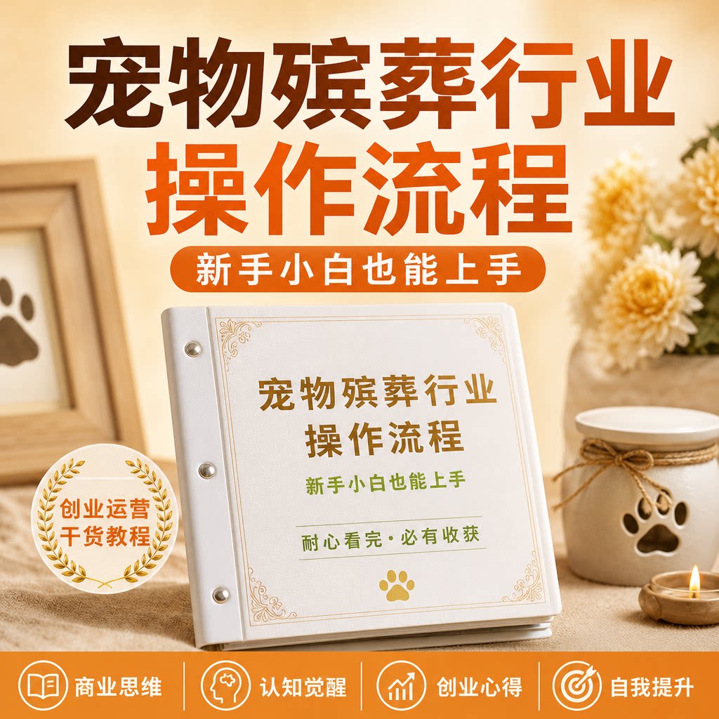 宠物殡葬行业操作流程新手小白入刻录盘个性化服务