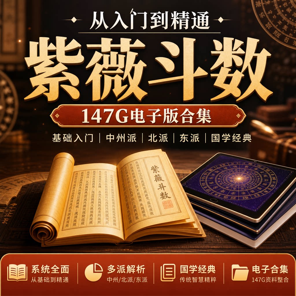 紫薇斗数教程新手入门中州派北派东派国学经典电子版课程合集资料