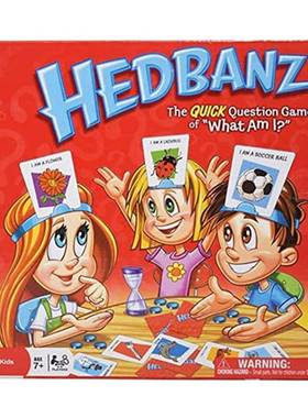 英文桌游Hedbanz game猜猜我是谁游戏What am I头带猜牌游戏 2-6
