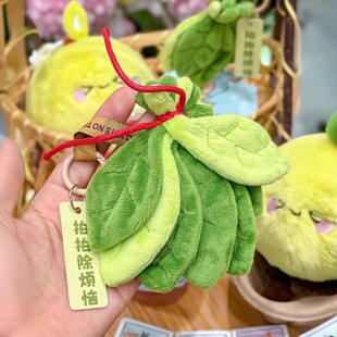 广东人DNA动了!拍一拍去晦气专用柚子叶挂件爷爷不泡茶同款挂饰