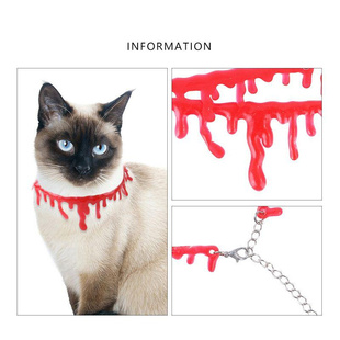 For Chok Dog Decoration Collar Pet Bleed Halloween