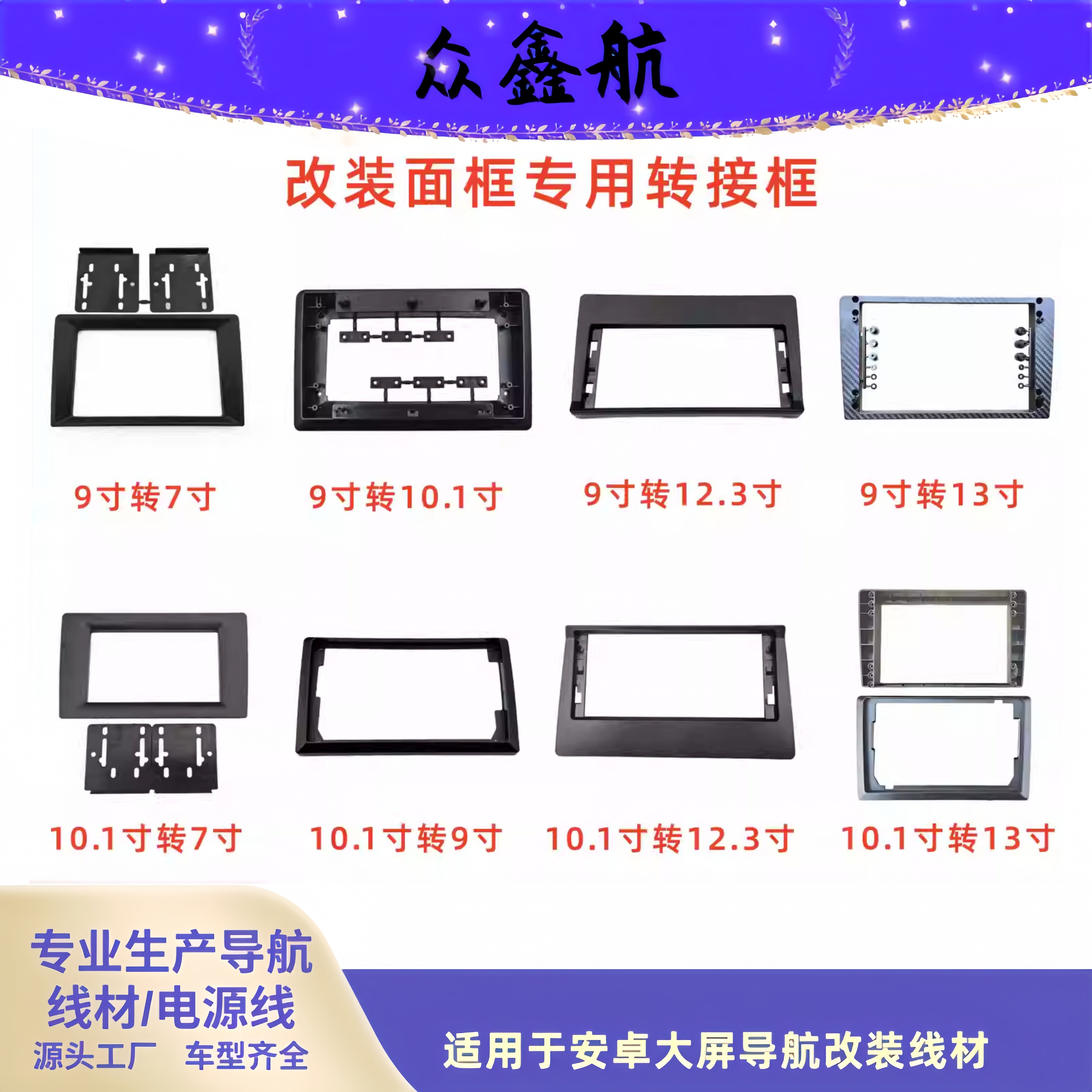 适用于改装面框专用转接框