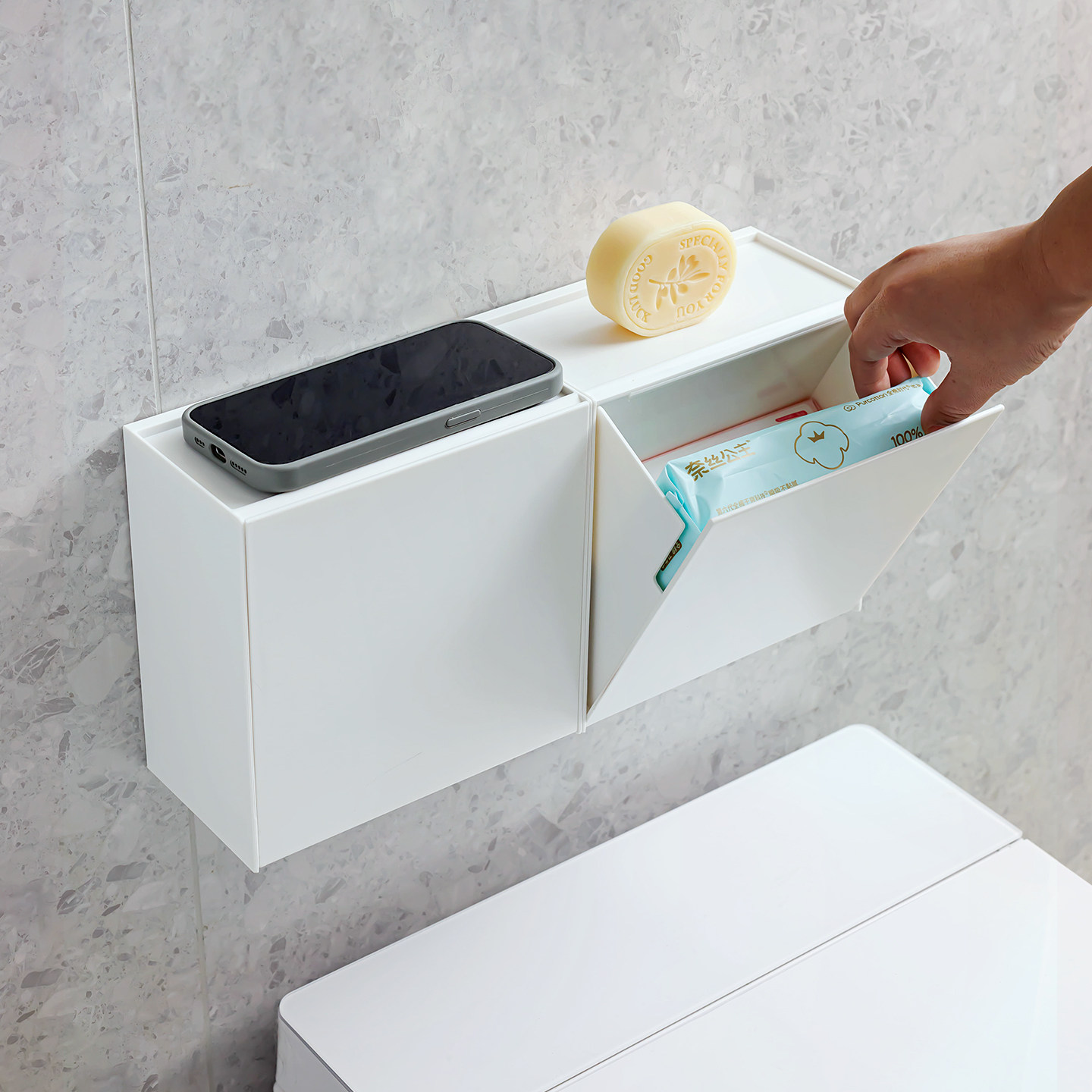 壁挂抽拉式卫生棉姨妈巾厕所浴室收纳盒 发圈发饰发卡桌面垃圾桶,家庭/个人清洁工具,浴室角架/置物架,淘宝优惠券,粉丝福利购,淘宝优惠卷