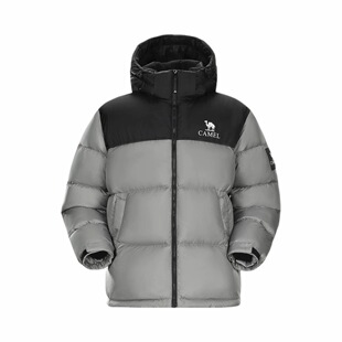 外套 热反射升温保暖加厚连帽短款 骆驼羽绒服男女2025冬季 新款