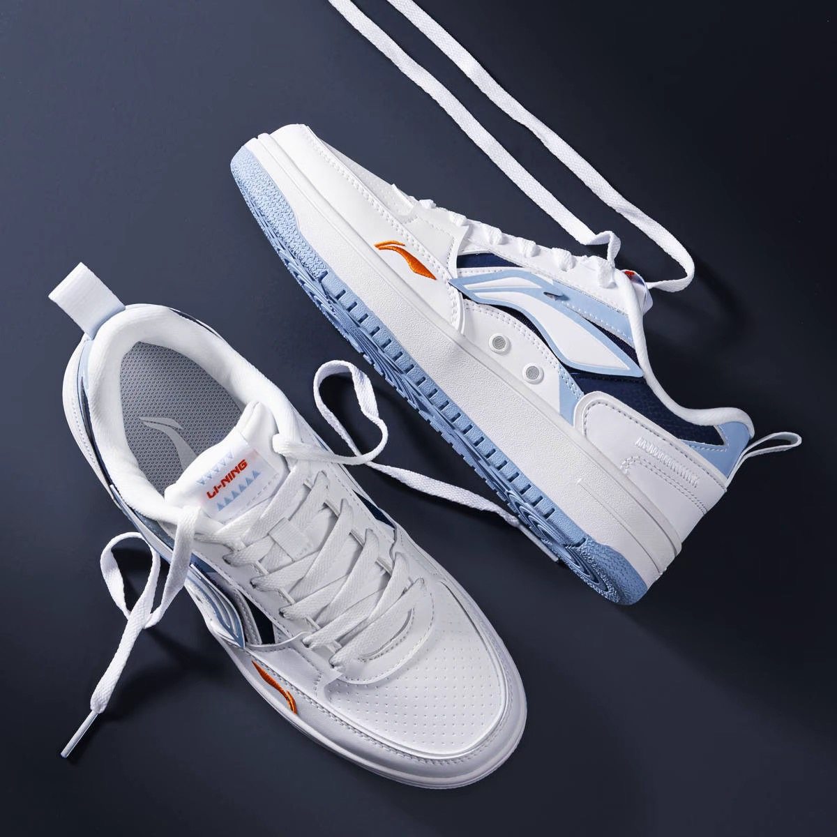 李宁海川丨 板鞋男冬季舒适百搭休闲鞋经典舒适软弹小白鞋运动鞋