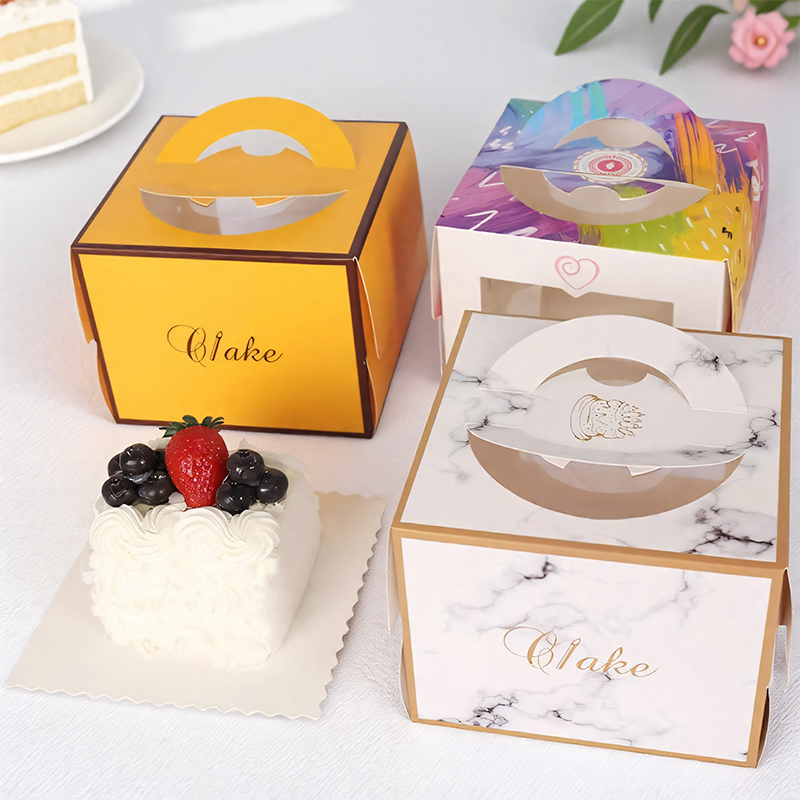 手提蛋糕盒芝士蛋糕包装盒子4寸