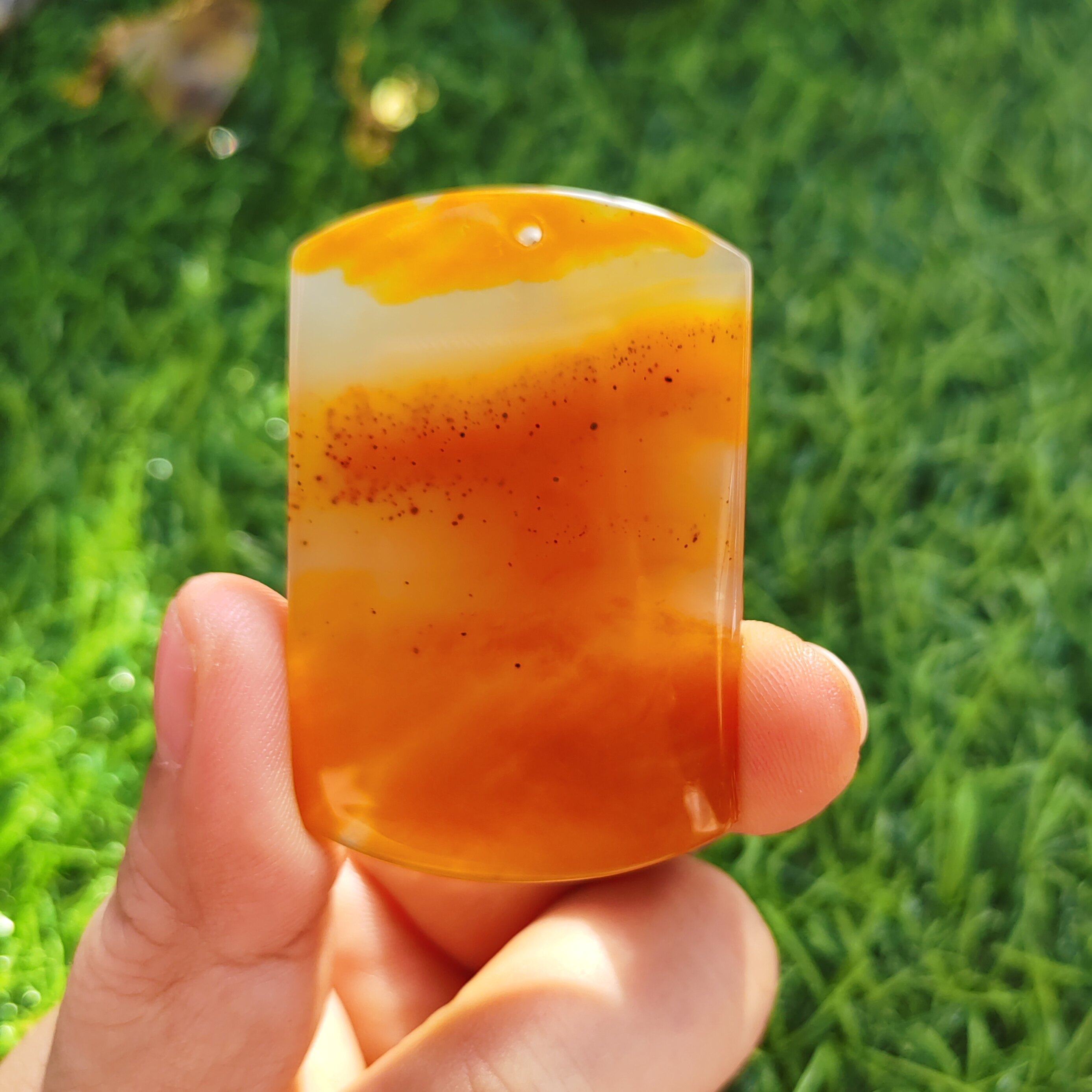 招财聚运平安无事牌A货纯天然玉石官方正品黄龙平安无事牌54*35*7