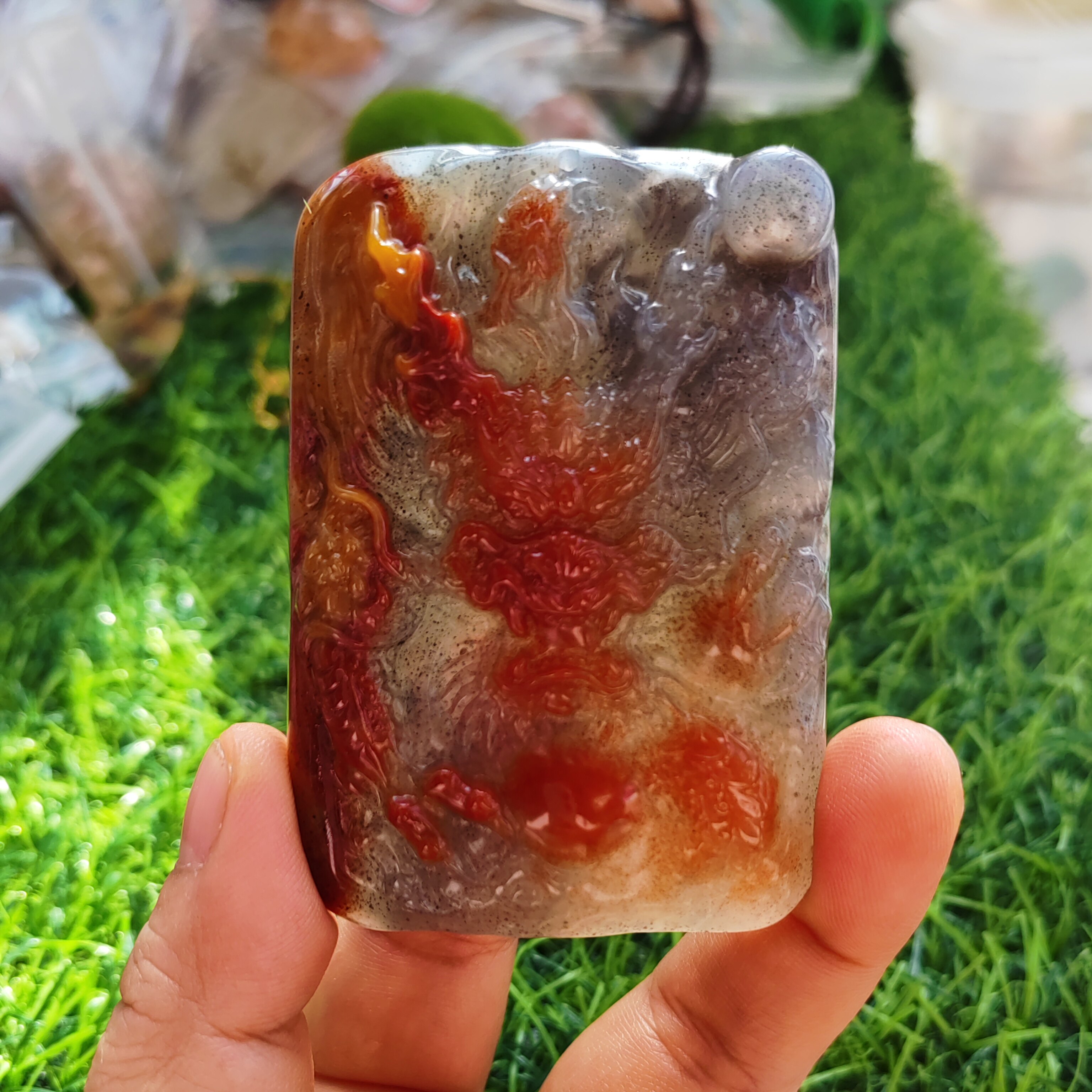 精品大师工大龙牌俏色巧雕A货纯天然玉石官方正品黄龙玉74*51*12