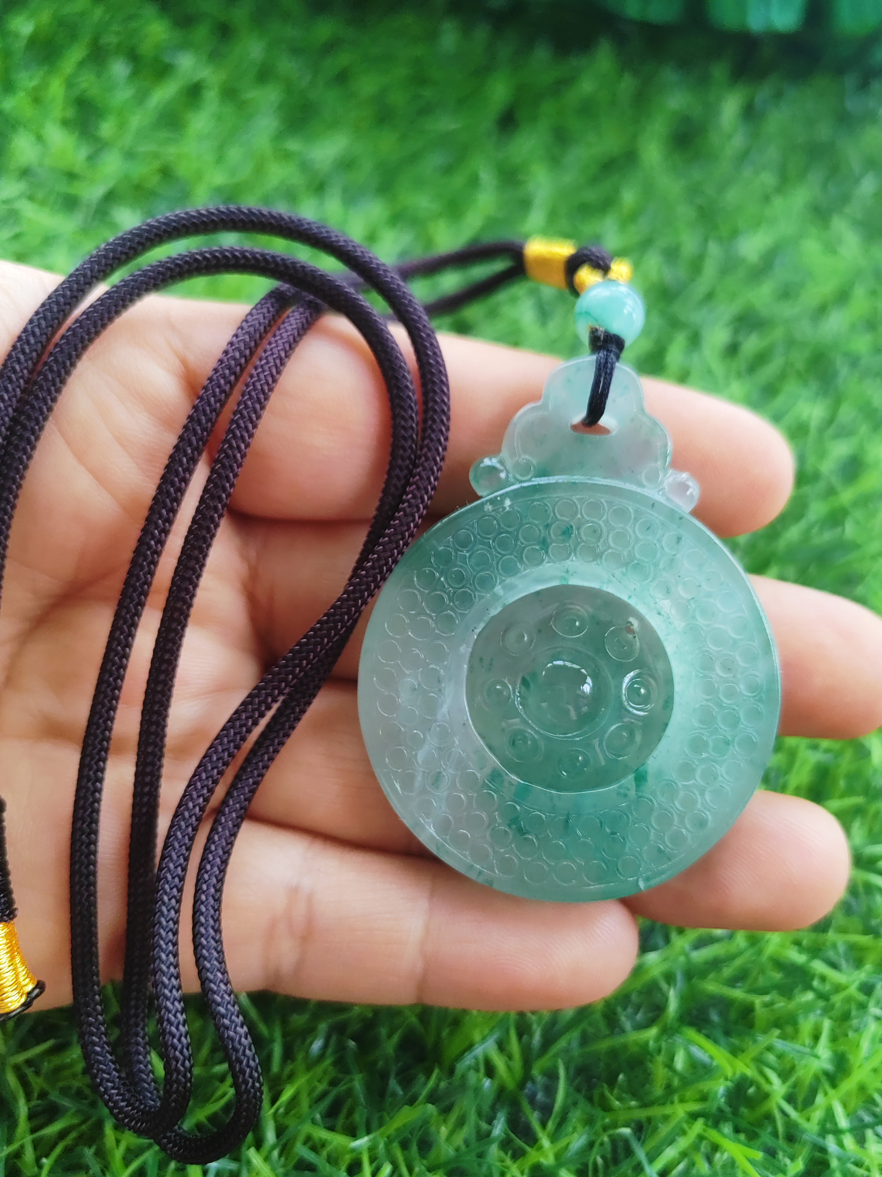 时来运转精品转运挂件正品非洲翠风生水起毛衣链项链40*7mm