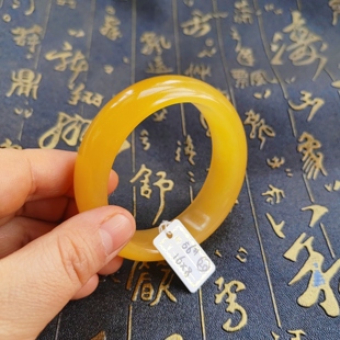 56圈玉镯金灿灿新年送自己A货纯天然玉石官方正品黄龙玉手镯16*8
