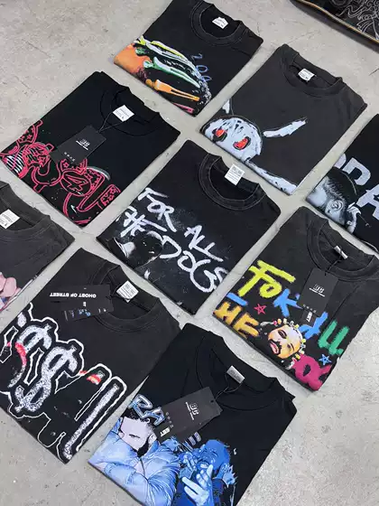 American Retro Hip Hop Duck Drake Collection High Street Versatile Casual Cotton Printed Short sleeved T-shirt for Men and Women