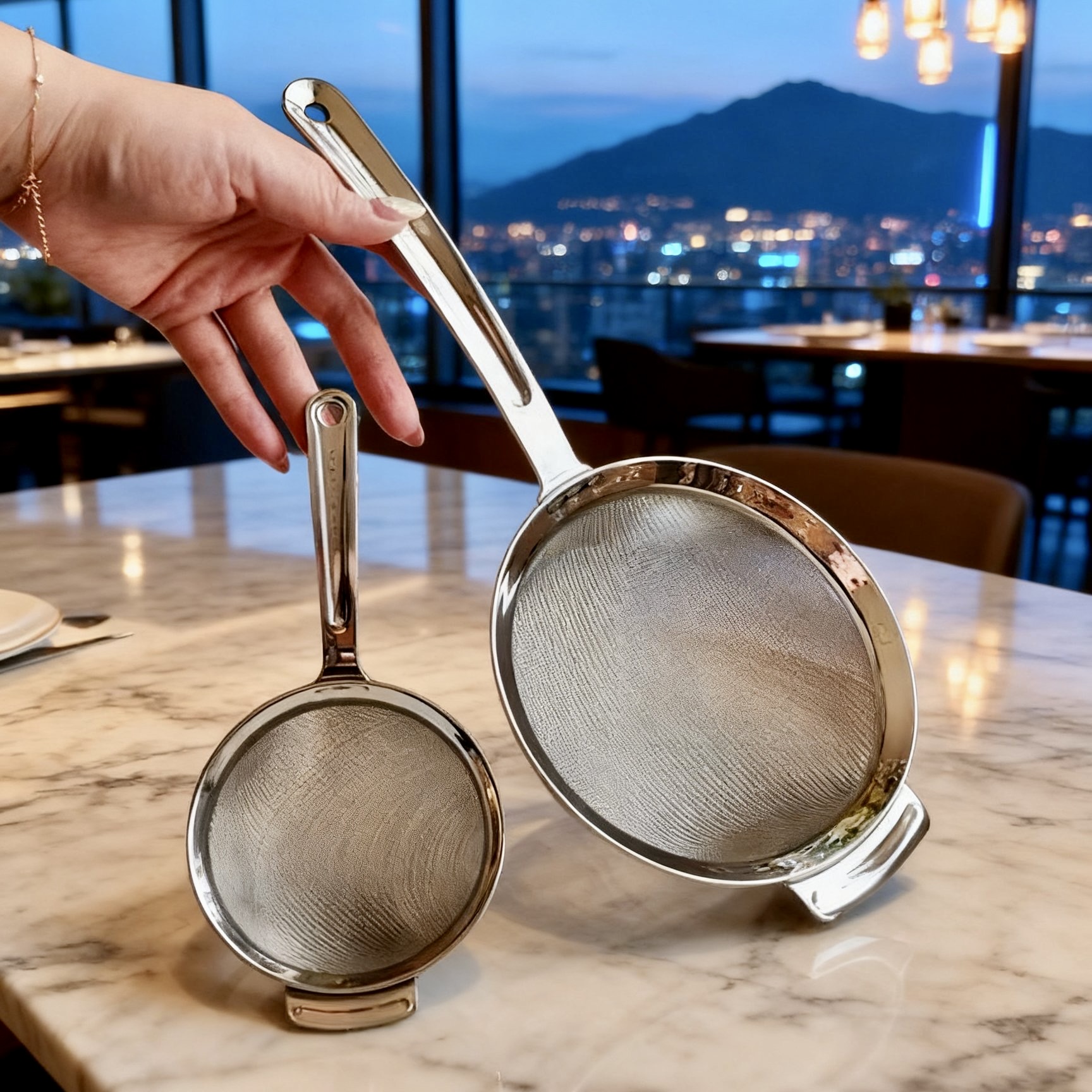 自留304不锈钢漏勺加密过滤网油格加厚全钢豆浆漏网面粉筛