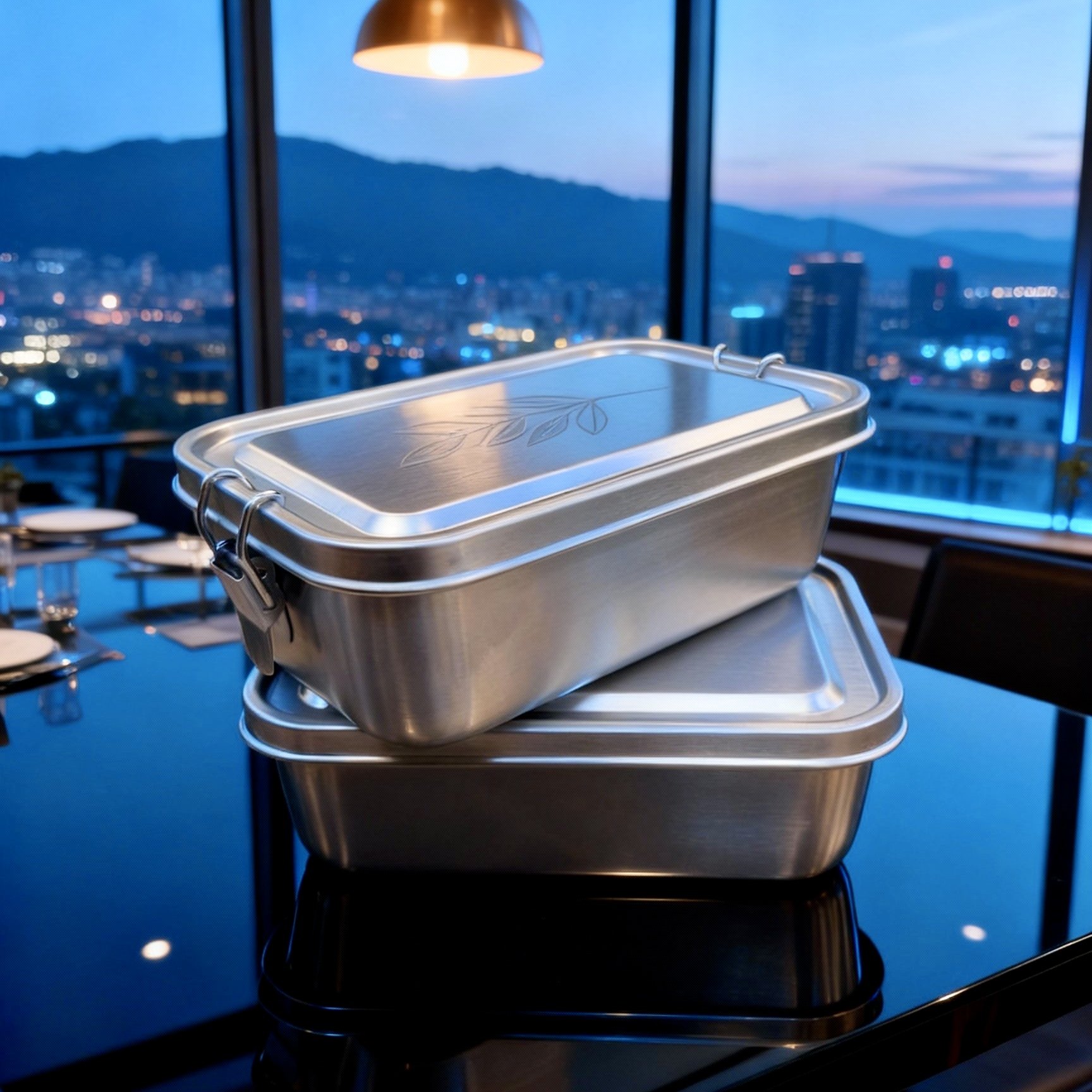 自留304不锈钢保鲜盒带盖饭盒便当盒分装料理储物冰箱冷冻收纳盒