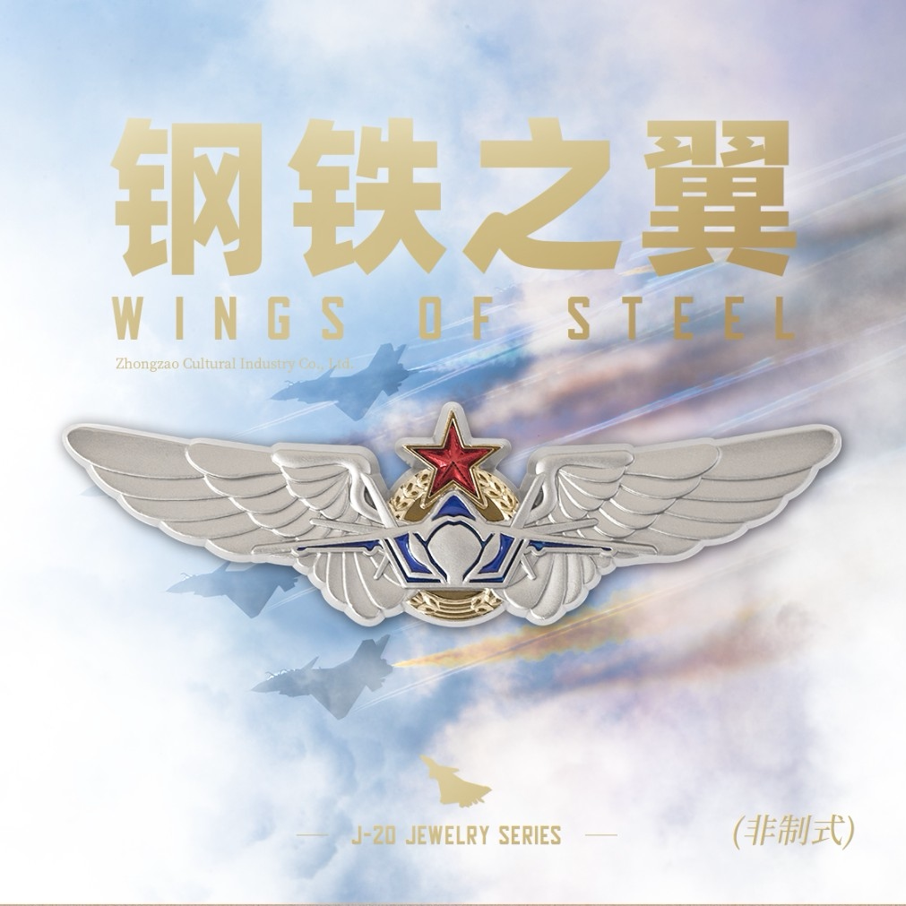 航展爆款歼20飞机徽章设计师款图片