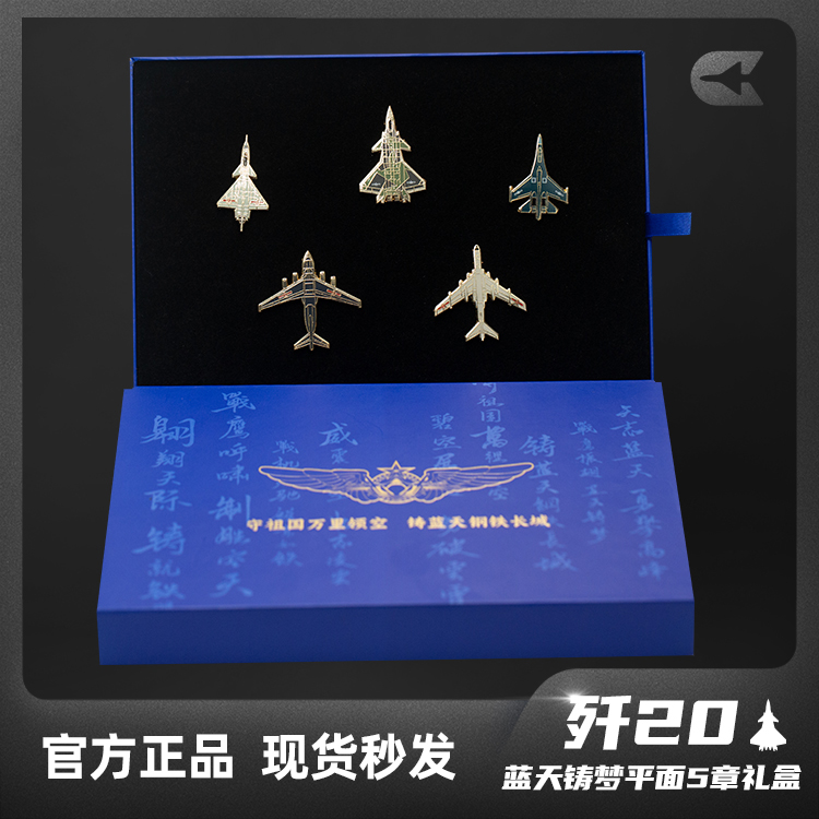 航展爆款军迷蓝天铸梦徽章胸章HK