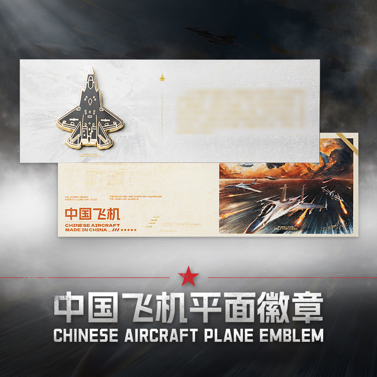 HK航展金属歼击机徽章纪念章