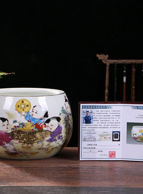 景德镇陶瓷粉彩聚宝盆