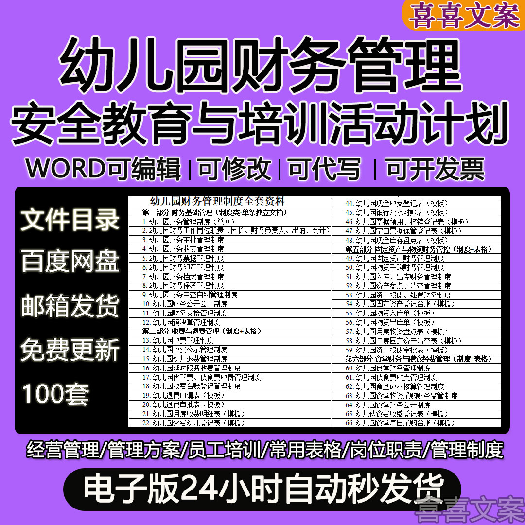 幼儿园财务公开收费公示自查自纠差旅费报销管理制度岗位职责表格