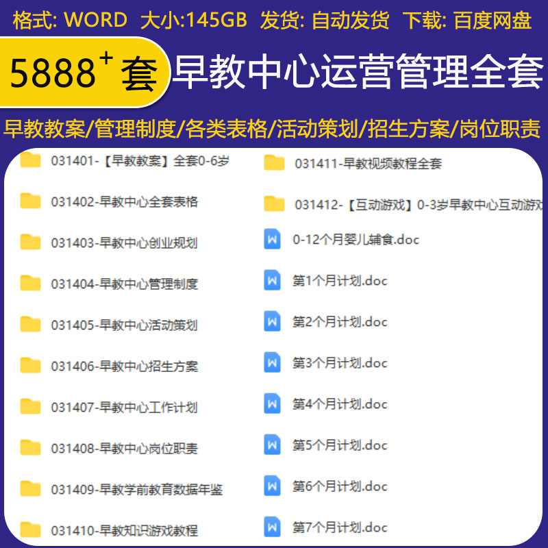 早教中心经营管理表格制度岗位职责招生活动策划方案游戏视频教程