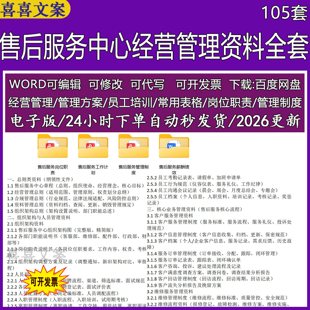 售后服务中心经营管理人员招聘管理制度员工入职培训客户服务资料