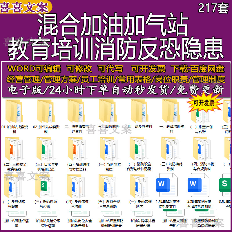 混合加油加气站教育消防反恐及隐患排查治理管理制度安全培训PPT