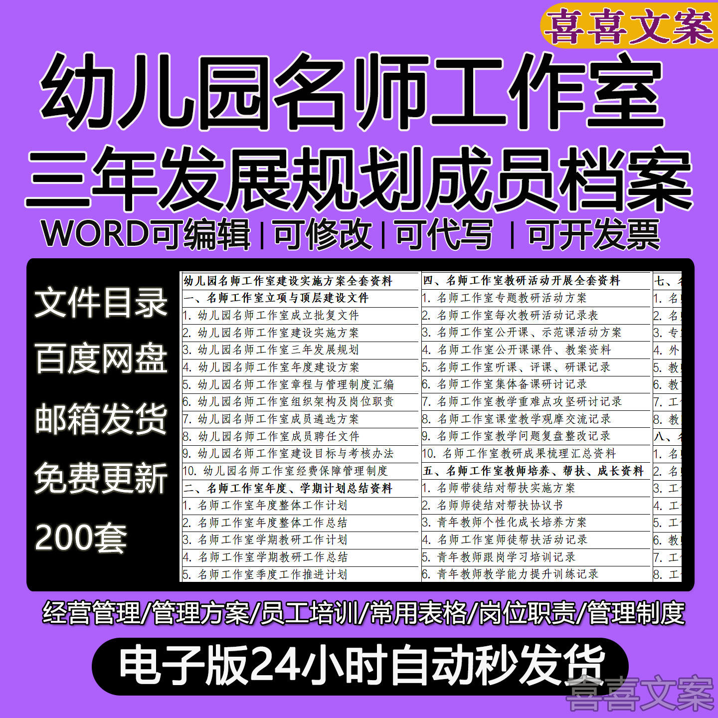 幼儿园名师工作室章程与管理制度汇编学期计划总结年度考核评价表