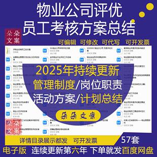 物业管理创优标准评分细则年终评优方案计划总结员工考核评选标准